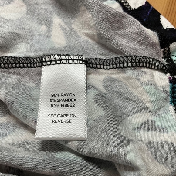 TORRID SuperSoft Blue Floral Off Shoulder Cap Sleeve Top Jersey Knit US Sz 3X - Picture 9 of 10